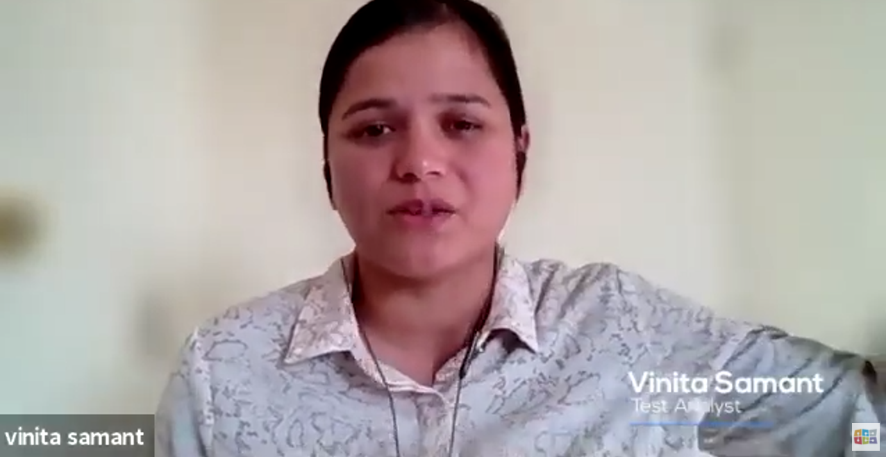 Vinita secured a role as a Test Analyst